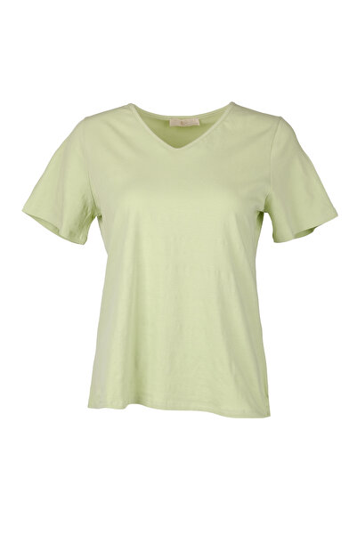 Vedi -bb supradimensionat Decolteu în V pentru femei tricou - Stil minimalist