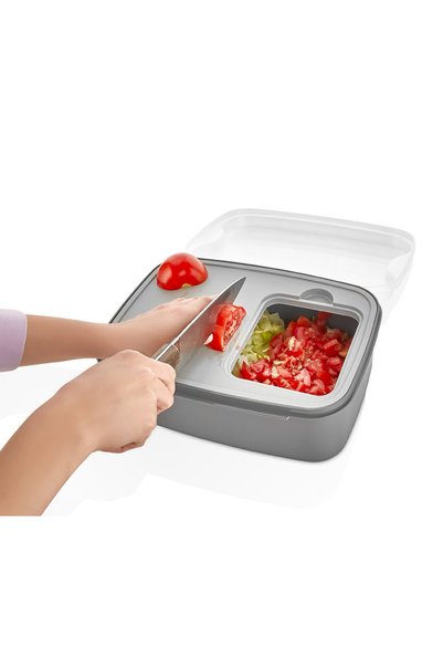 VİP AHMET Masal Storage Container Gray 4500 ml with Grater