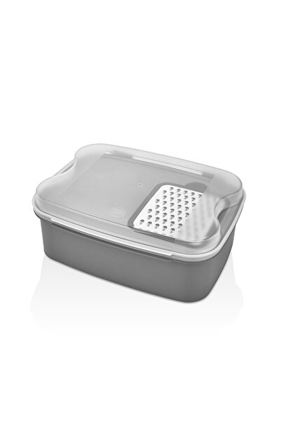 VİP AHMET Masal Saklama Kabı Sıg Gri 4500 Ml Rendeli