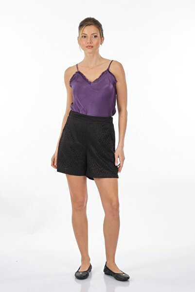 Ysatis Мінімалістичні жіночі шорти з мереживним візерунком - для щоденного ви...