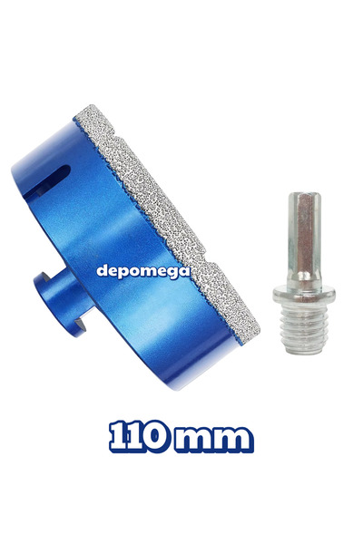 DepoMega 110 Mm Granit Mermer Seramik Delme Panç Spiral Ve Matkap Için Aparat...