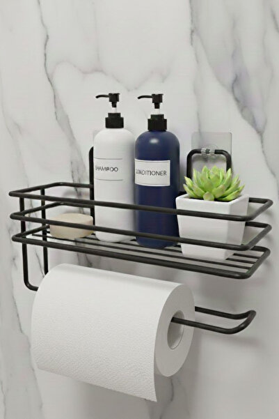 UG Home حامل مناديل ورقية مع رف لاصق، حامل مناديل، حامل ورق المناشف، رف منظم ...