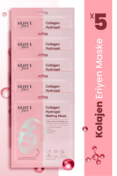 Dermal Collagen Hydrogel Transparent Korean Face Mask Moisturizing Nourishing...