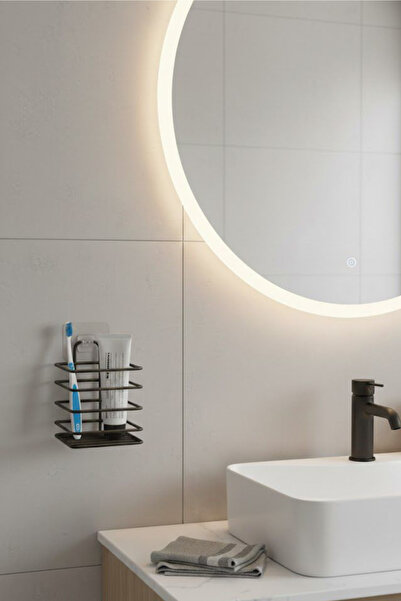 UG Home Paslanmaz Metal Banyo Siyah Diş Fırçalık Tutucu