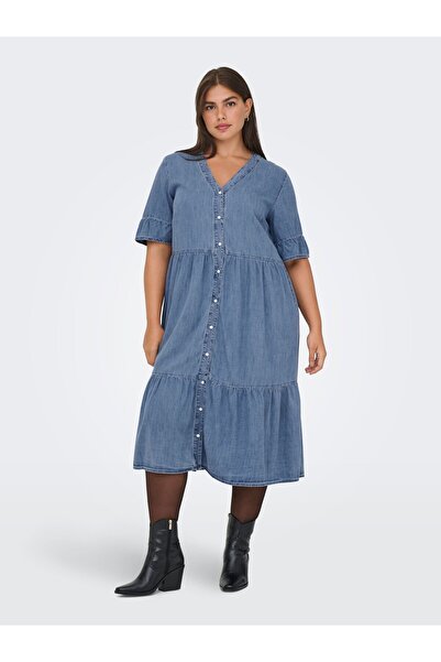 Only Carmakoma Jeanskleid CARAREENA Kurzes Kleid