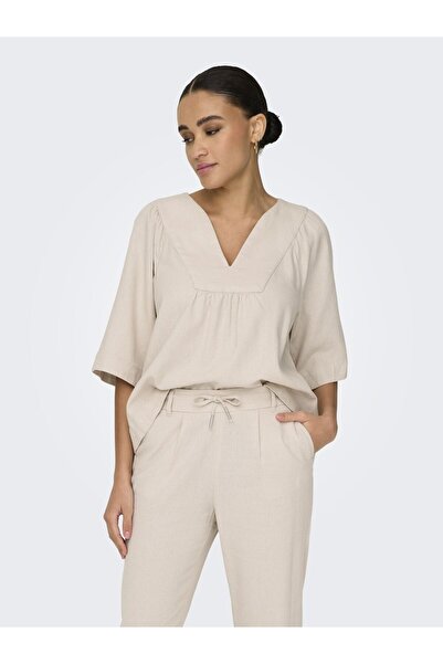 ONLY T-shirt ONLCARO Leinen T-shirt