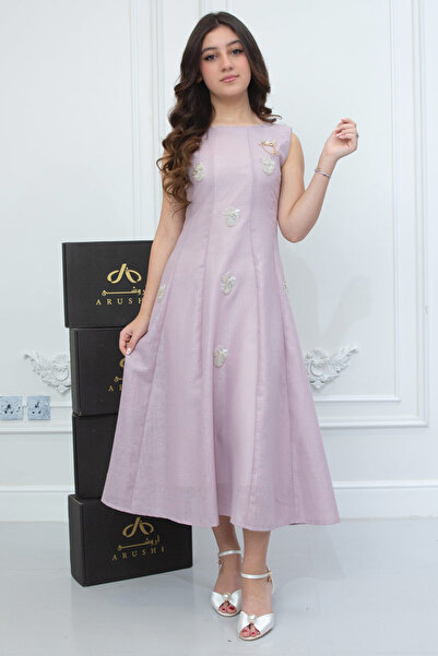 arushi فستان راما الأنيق بلون الخزامى الناعم