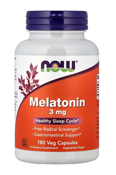 Now Foods Supplements, 3 mg, Free Radical Scavenger, Healthy Sleep Cycle, 180...