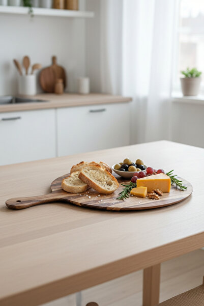 Külsan 35135.Wa - Round Board with Wood Effect 35 Cm, Thermoset Melamine