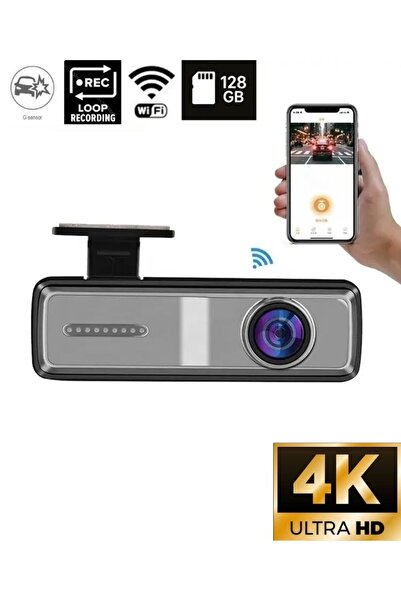 Wevolt WİFİ 4K ÖN 1080P ARKA ÇİFT KAMERA Geniş Açı Gece Görüşlü Araç İçi Kame...