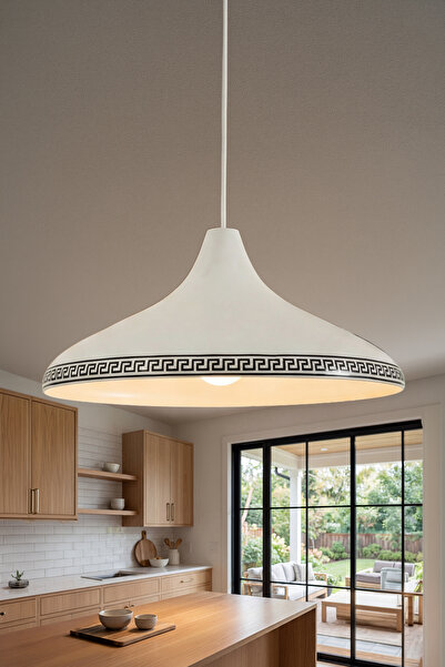 Marrien Nova Luxury Modern Tekli Krem Metal Sarkıt (35 cm) Salon, Mutfak & Ca...