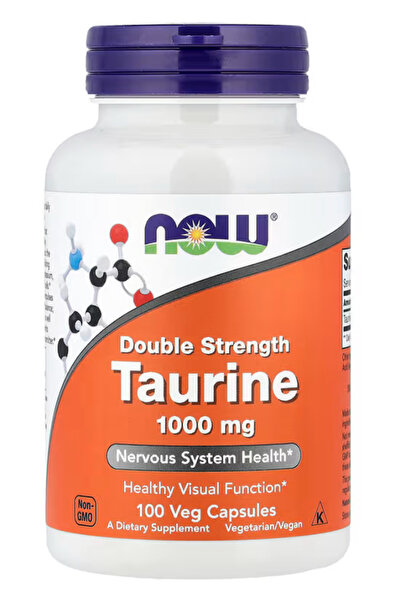 Now Foods Supplements, Taurine 1,000 mg, Double Strength, Nervous System Heal...