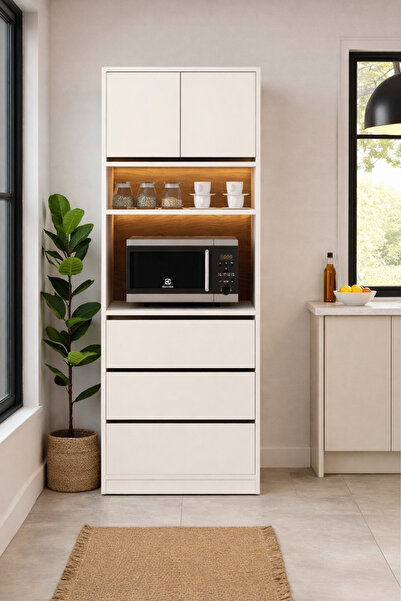 Avmpark Brave Kahve_Köşesi Fırın Dolabı Çekmeceli Alt Modül Çok Amaçlı