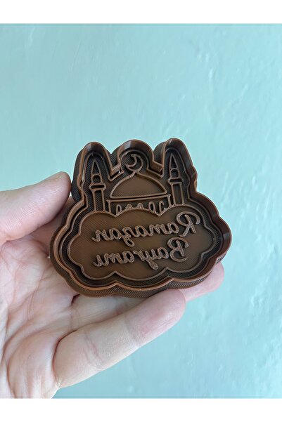 Filkorium3D Ramazan Bayramı Kurabiye Kalıbı 7.3 cm | Plastik Baskı Mührü | Ba...