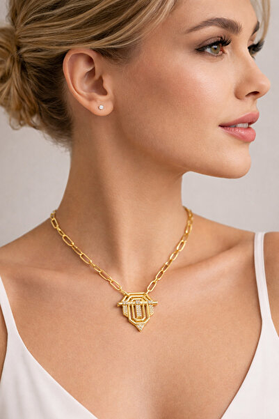 Jack Ferrero GOLD ÇELİK KADIN KOLYE (316L ÇELİK)