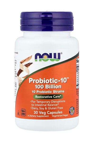 Now Foods Supplements Probiotic-10, 100 Billion with 10 Probiotic Strains Dai...