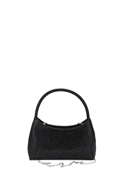 GÖNDERİ(R) Women's Black Long Chain Evening Dress Bag with Hand and Shoulder ...