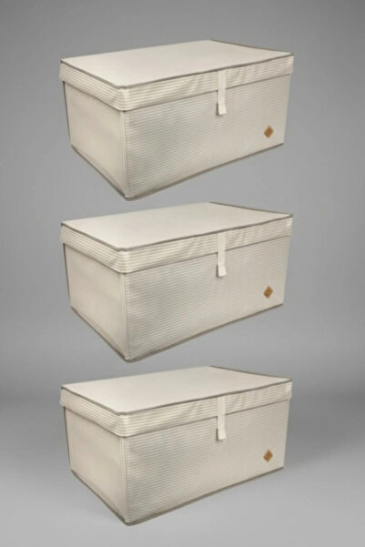 ALAS 3-dijelna višenamenska kutija mega prugasta smeđa 60*40*30 cm