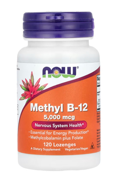 Now Foods Supplements, Methyl B-12 (Methylcobalamin) 5,000 mcg, Nervous Syste...