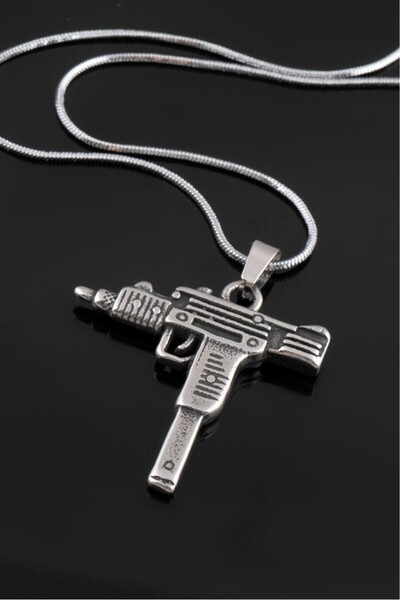 No Future Uzi Steel Necklace Ft2216Gm