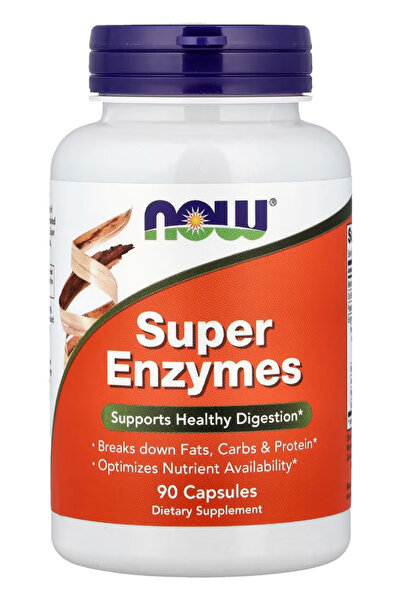 Now Foods Supplements, Super Enzymes, Formulated with Bromelain, Ox Bile, Pan...