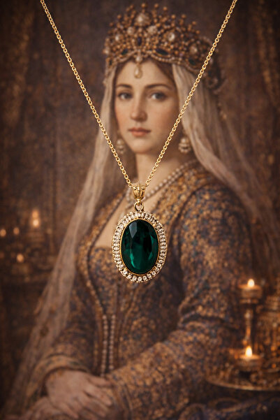 PORSE Kadın Kristal Taşlı Çelik Zincirli Kolye Renk Seçenekli