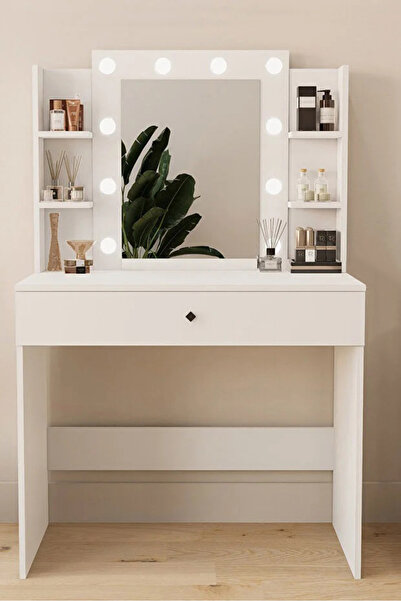 Revasser Mj100 Hollywood Işıklı Aynalı Kulis Makyaj Masası Takı Düzenleyici B...