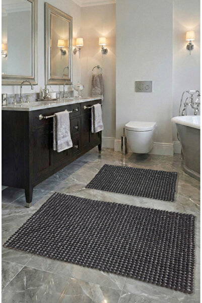 FeelHome مجموعة سجادة حمام فائقة النعومة وفائقة الامتصاص من باموكالي مكونة من...