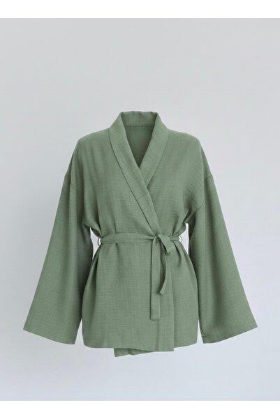 BY SE'MAS WEAR KIMONO PREMIUM CU LEGĂTURĂ LA GULERUL DIN FAȚĂ