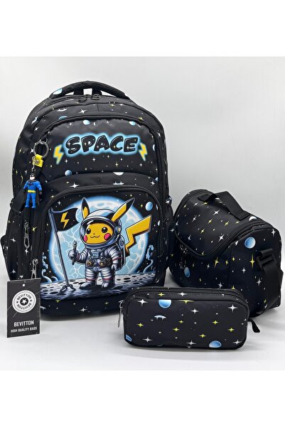 Bevitton Geantă pentru școală primară pentru bărbați cu model labe și pisică ...