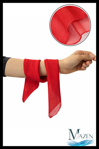 MAZEN Düz Şifon Fular Çok Amaçlı Aksesuar 50x50