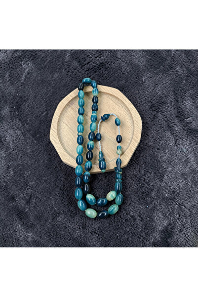 İnan Tesbih سبحة خرزية ملونة مصنوعة يدويًا من العنبر بلون خاص مع حلقات