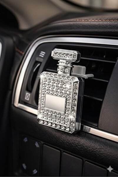 GUCSO Gümüş Renk,Parfüme Model, Kristal Diamond Tasarım Araba Kokusu, Araç İç...