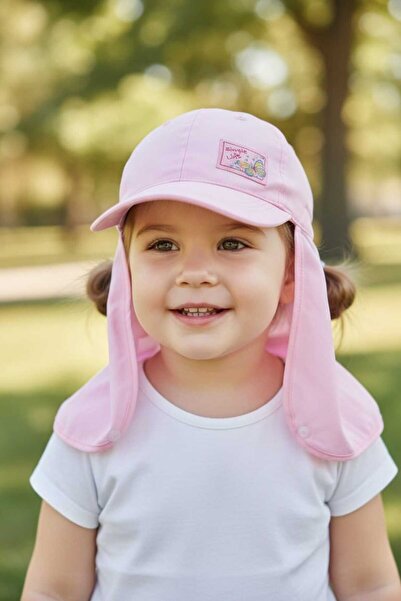 Aware Time Pălărie de vară pentru fete de 1-3 ani cu protecție pentru cap leg...