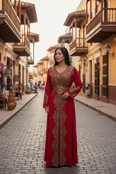 MODA Місцевий жіночий весільний кафтан з поясом