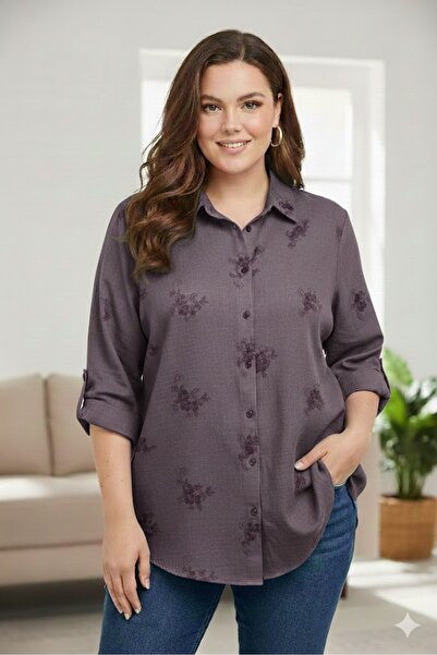 elma abone İŞLİ KETEN GÖMLEK