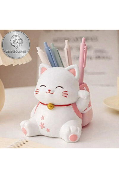 Home MASCULİN TASARIM sevimli kedi figürlü kalemlik,Obje