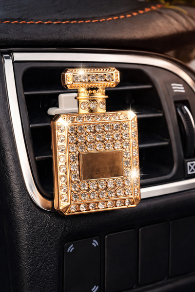 GUCSO Gold Renk,Parfüme Model, Kristal Diamond Tasarım Araba Kokusu, Araç İçi...