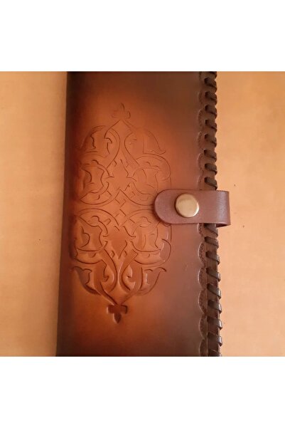 Özçelik Deri Elsanatları Unisex Antik Kahverengi El Yapımı Deri Cüzdan