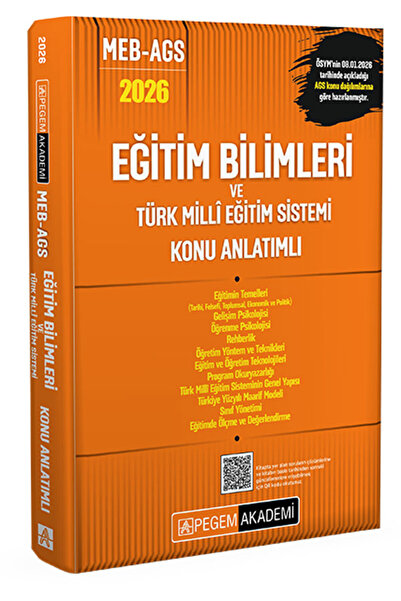Pegem Akademi Yayıncılık 2026 MEB AGS Eğitim Bilimleri ve Türk Milli Eğitim S...