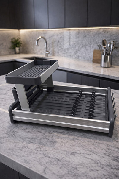 Tuğrastore Modern ve Şık Tasarımlı 2 Katlı Bulaşıklık – Mutfağınızda Düzen ve...