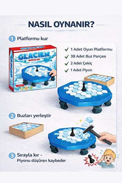Tilda BSC. & Home Kutulu Buz Kırma Oyunu – 2-4 Kişilik Aile Oyunu 4+ (Buz Tuzağı / Buz Kalesi)