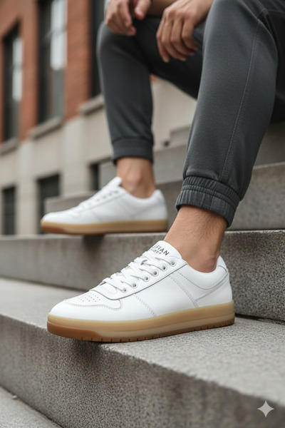 Lufian Omar Beyaz Erkek Sneakers Günlük Ayakkabı