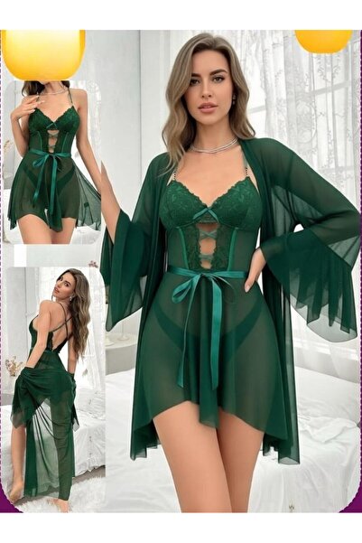 Generic Elegant chiffon lingerie set with robe