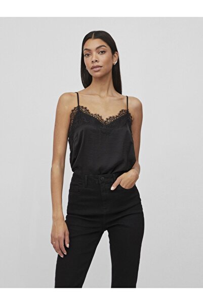 VILA Trägertop VICAVA Spitzenverziertes