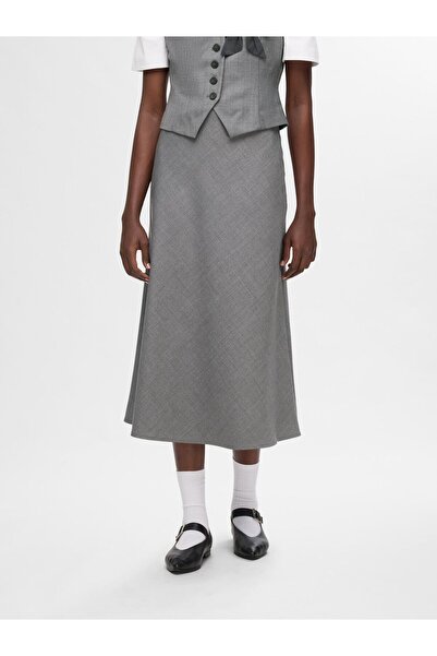 Selected Femme Midirock Eleganter Wollgemisch