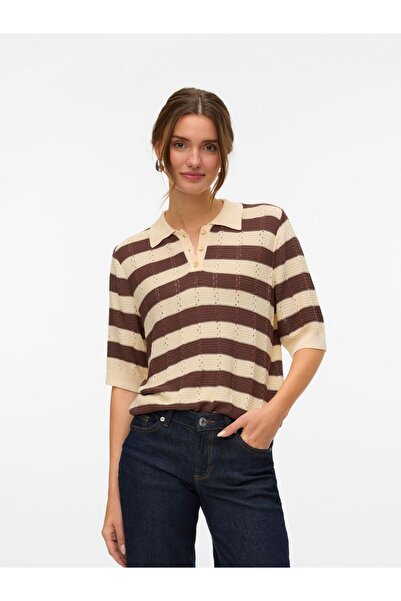 Vero Moda Polo VMRANDI Gestricktes Poloshirt