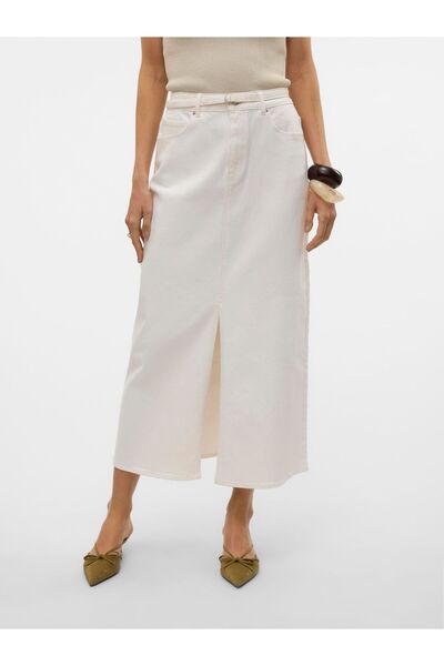 Vero Moda Jeansrock VMLIZZY Hohe Taille Langer Rock