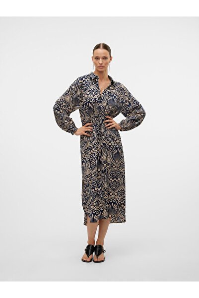 Vero Moda Hemdblusenkleid VMVILJA Midikleid