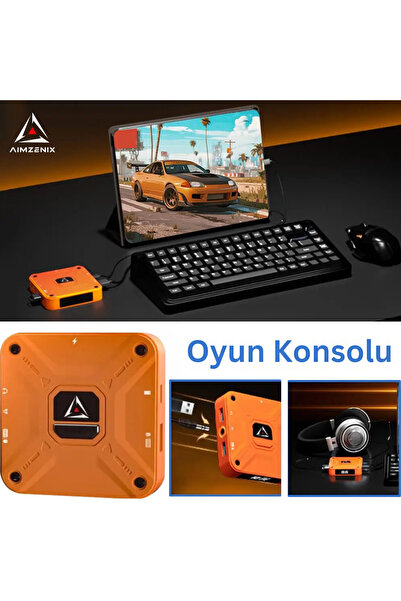 AimZenix AX360M iOS Klavye & Mouse Dönüştürücü 1000Hz Çift Mod Tüm ios Sistem...